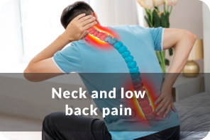 Senior woman holds the arm of a senior man as he walks with the help of a walker. They are looking at each other and smiling. Title reads: Hip Replacement